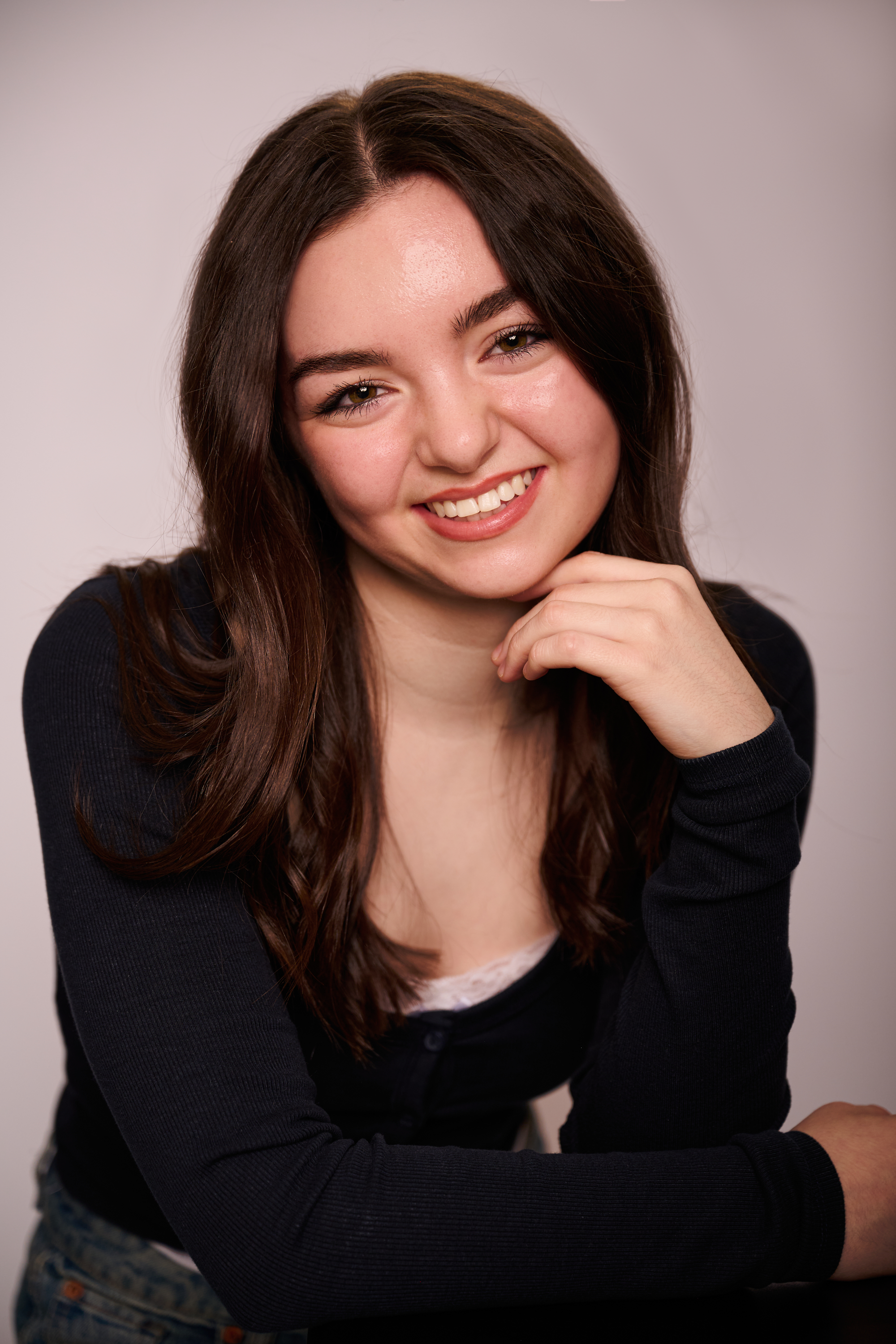 Chloe, photographed in a studio