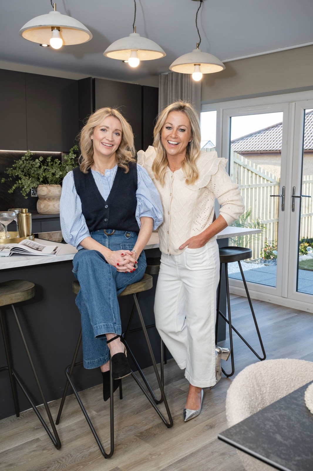 Caroline and Jane of Duo Property Stylers in a showhome in Fife