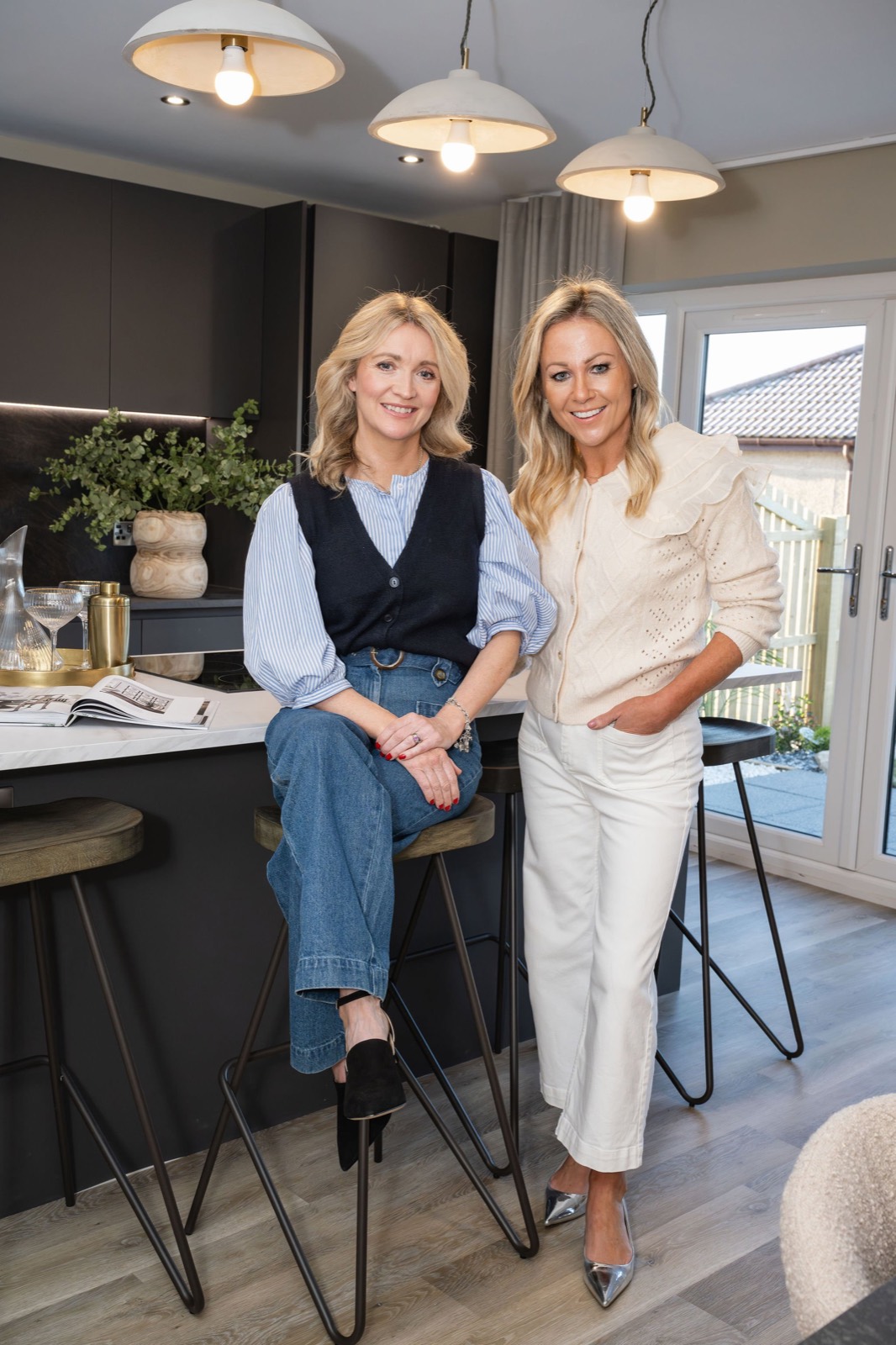 Caroline and Jane of Duo Property Stylers in a showhome in Fife