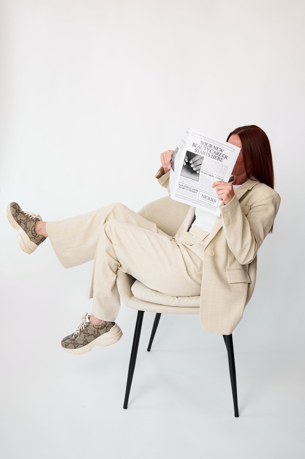 Nickie during her personal brand session in the studio