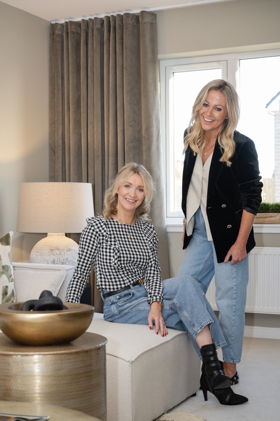 Caroline and Jane of Duo Property Stylers in a styled living room