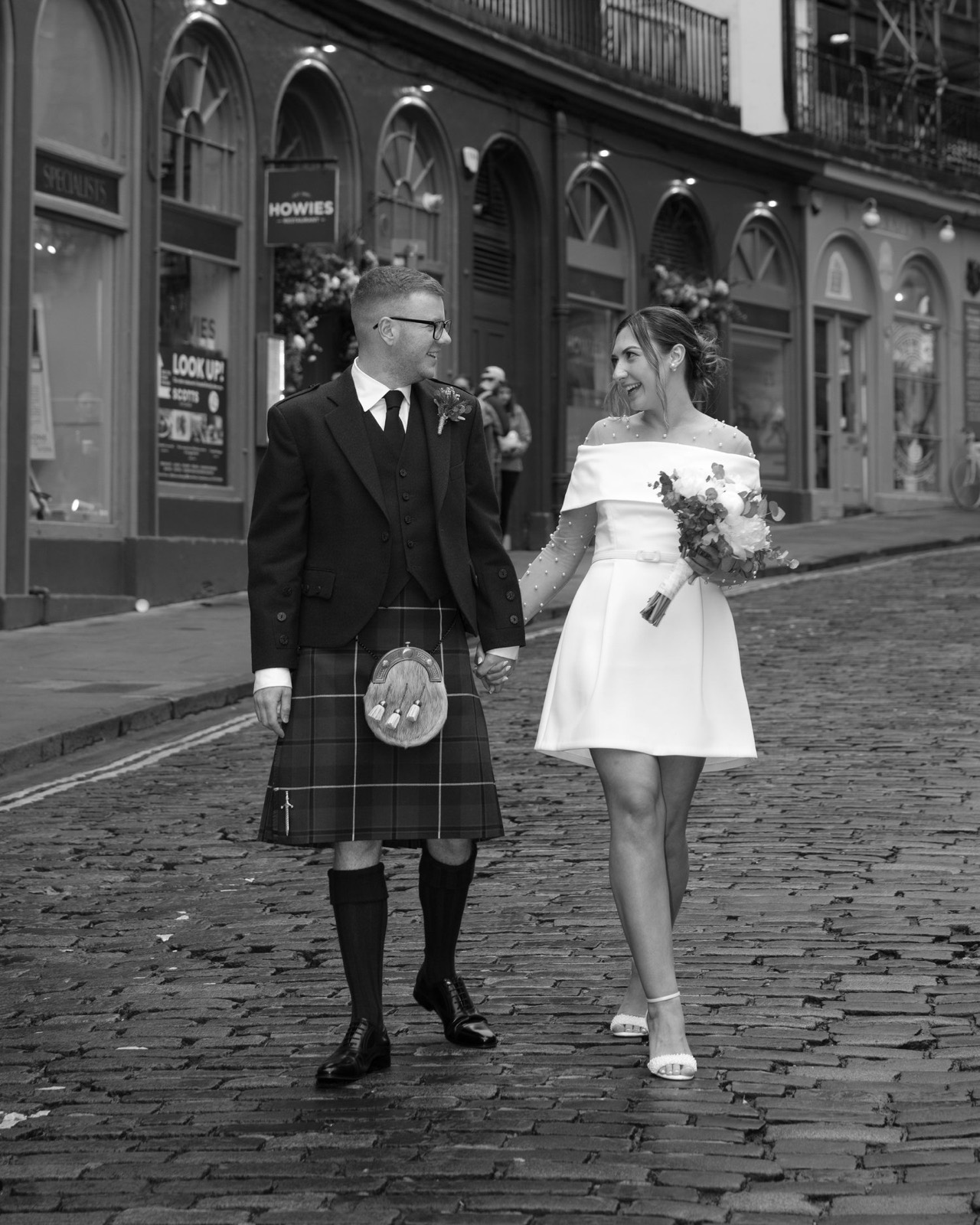 Kristina and Jordan walking down Victoria Street
